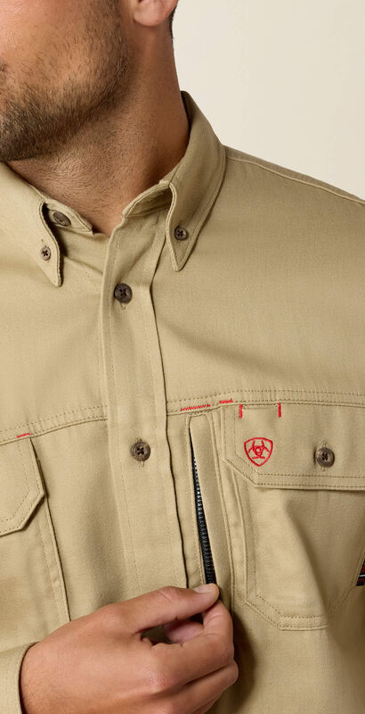 FR Solid Vent Work Shirt 01